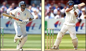 Nasser Hussain reaches 100 at Lord's against India 