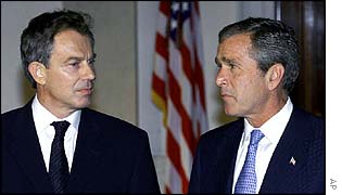 Tony Blair and George W. Bush