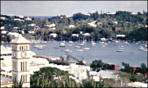 Hamilton, the capital of Bermuda