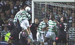 Chris Sutton scores against Juventus