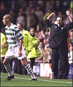 Martin O'Neill celebrates a European triumph