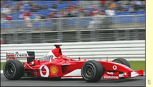 Michael Schumacher in first practice at the German Grand Prix