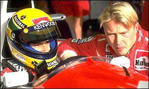 Hakkinen picked up tips from three-times world champion Ayrton Senna while driving alongside the Brazilian in 1993