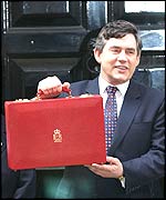 Chancellor Gordon Brown on Budget day