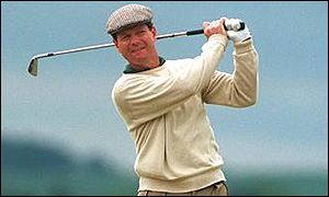 Tom Watson's hopes took a battering in the strong winds at Royal County Down