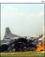 Wreckage of the plane