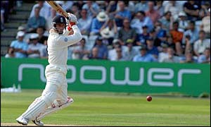 Michael Vaughan hits an unbeaten 81 