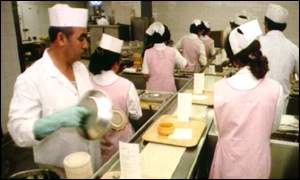 Hospital kitchen staff