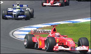 Michael Schumacher had to work hard to beat brother Michael at Hockenheim