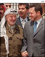 Yasser Arafat and King Abdullah in 1999