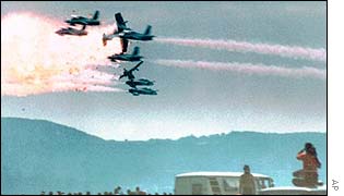 Italian jets collide over Ramstein - 70 people died