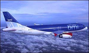 Bmibaby aircraft in flight