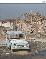Wreckage in Grozny