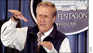 US Defence Secretary Donald Rumsfeld