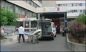 Scene at Paris hospital