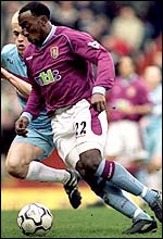 Aston Villa and England striker Darius Vassell