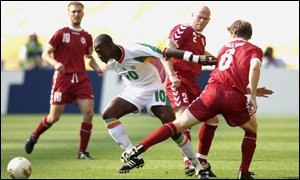 Fadiga in action for Senegal against Denmark at the World Cup 