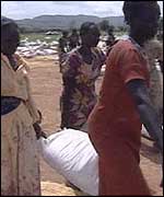UN food aid being collected
