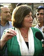 Clare Short during a visit to Pakistan