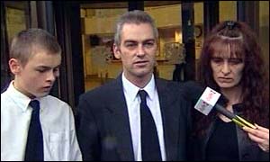 Lindsay's father Frank, speaking outside court