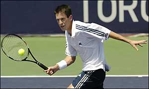 Tim Henman of Great Britain