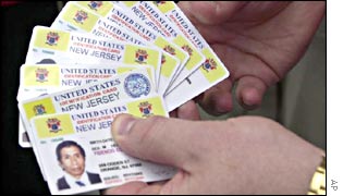 Fraudulent cards seized by Passaic County sheriffs officer on Wednesday