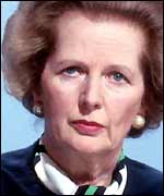 Margaret Thatcher pictured in the 1980s