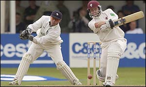Michael Burns hit five boundaries, including one six, in his innings of 72