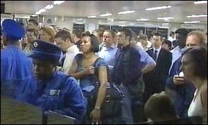 Tube workers at Victoria station