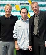 Ulrik Laursen, Martin O'Neill and Magnus Hedman
