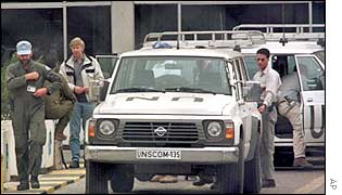 UN weapons inspectors in Baghdad in 1998