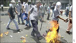 Street violence in Caracas