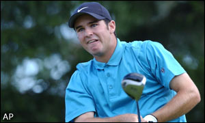 Trevor Immelman drives during the third round