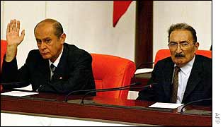 Devlet Bahceli and Bulent Ecevit