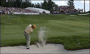 Rookie Graeme McDowell was in the lead after round three