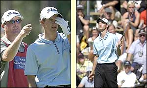 Adam Scott misses a crucial shot which halts his progress and sees him finish on ten under