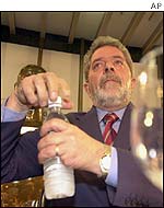 The leader of the left-wing Workers Party, Luis Inacio Lula da Silva