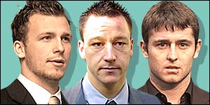 Jody Morris, John Terry and Des Byrne