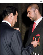 Saddam and Uday Hussein