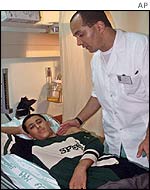 Palestinian wounded in Monday's raid on Gaza