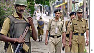 Indian soldiers on patrol
