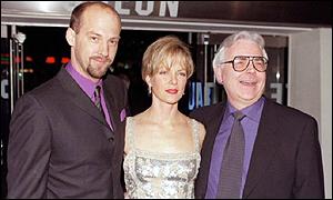 Bill Kenwright, right, with ER's Anthony Edwards and Jenny Seagrove