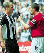 Alan Shearer (left) and Roy Keane