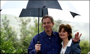 Cherie and Tony Blair pictured last week