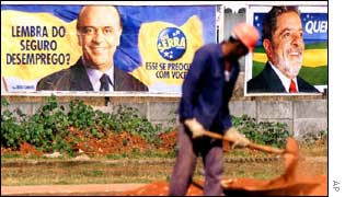 Election contenders in Brazil