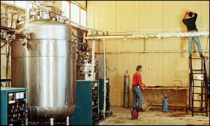 Taylor's team install cameras at Hakam biological warfare production facility