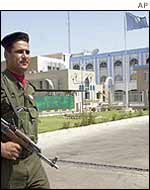The empty UN headquarters in Baghdad