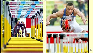 Czech Republic's Roman Sebrle wins the men's decathlon