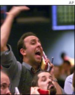 Dollar futures traders at the Bovespa exchange in Sao Paulo