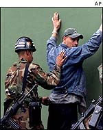 Police search after palace attack